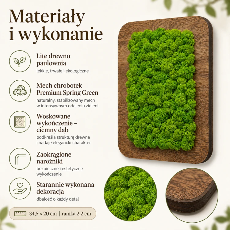 Zbliżenie na fakturę mchu chrobotka reniferowego w odcieniu Spring Green